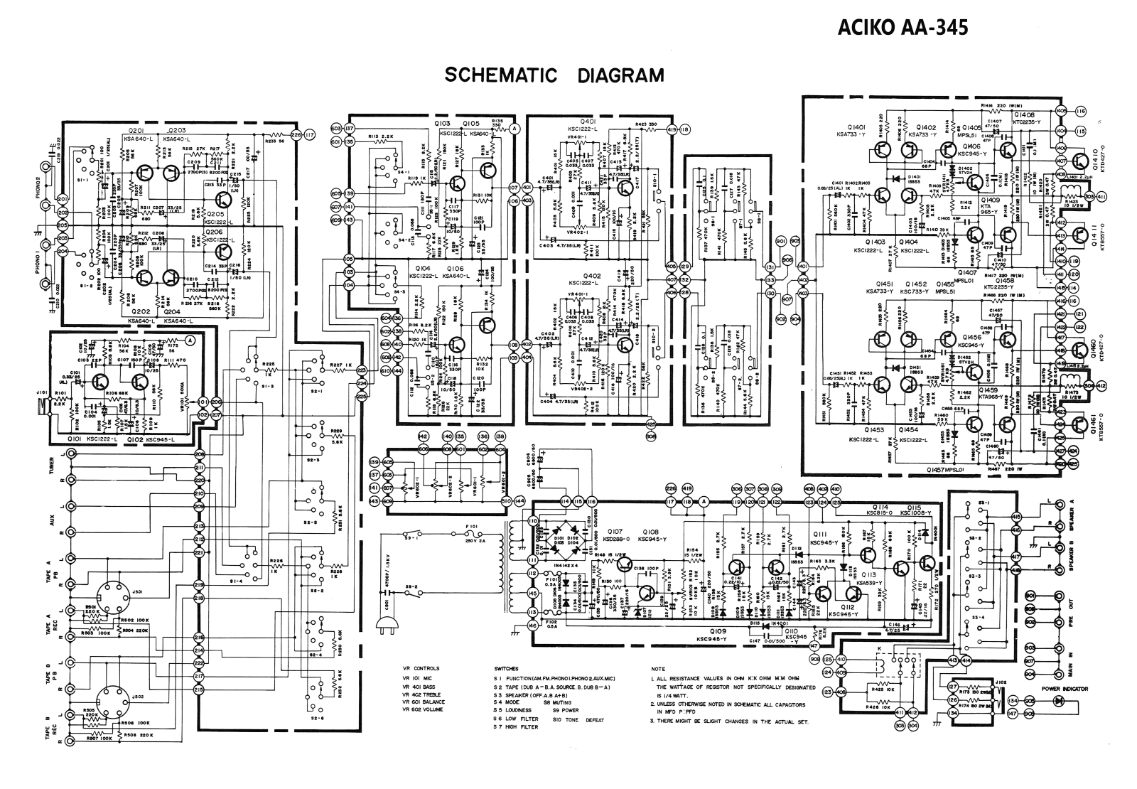 Aciko AA345 Schematic