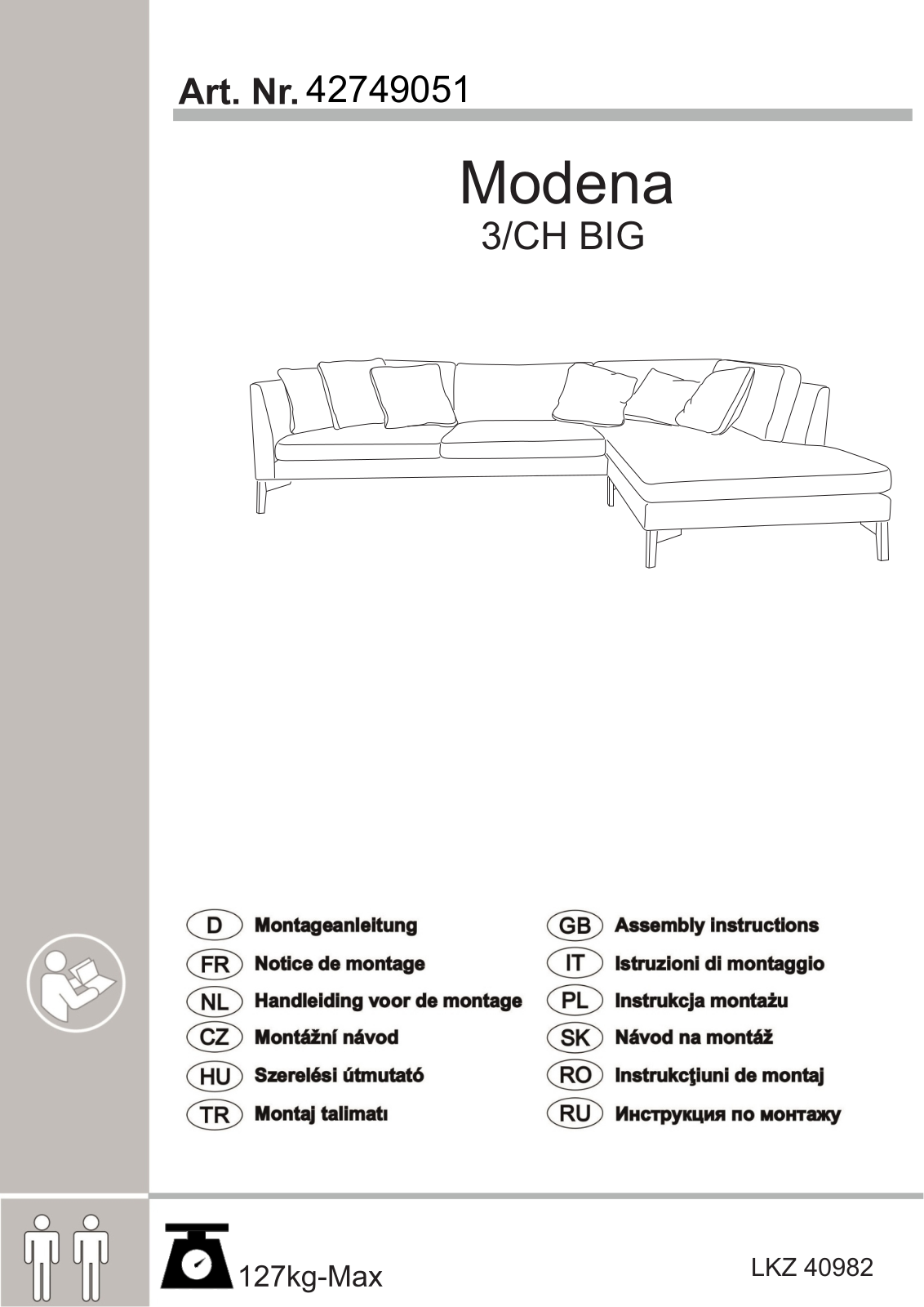 andas Modena Assembly instructions