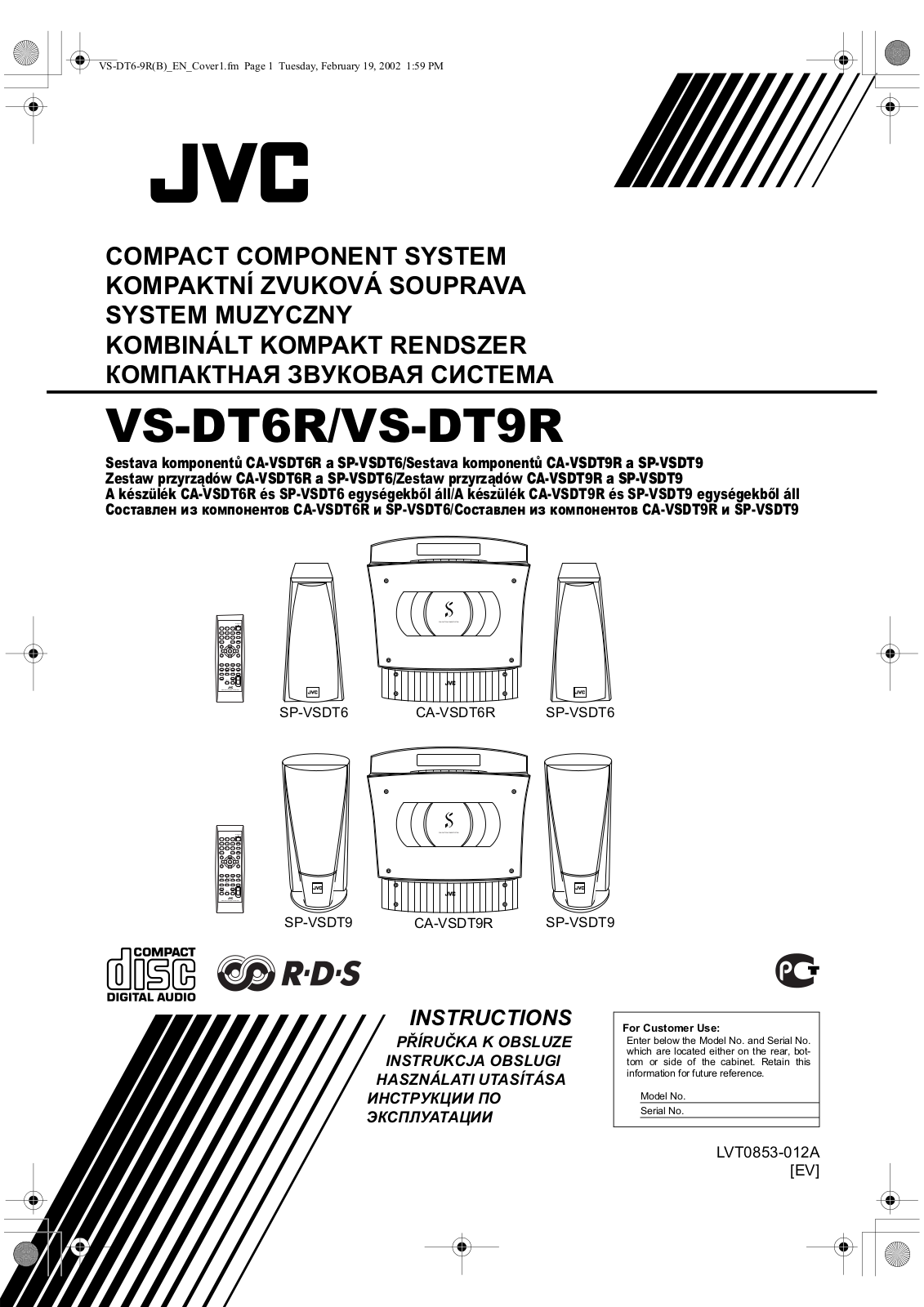 JVC VS-DT6R, VS-DT9R User Manual