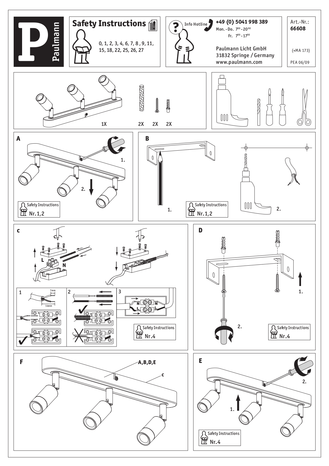 Paulmann 66608 Safety instructions - ManualMachine.com