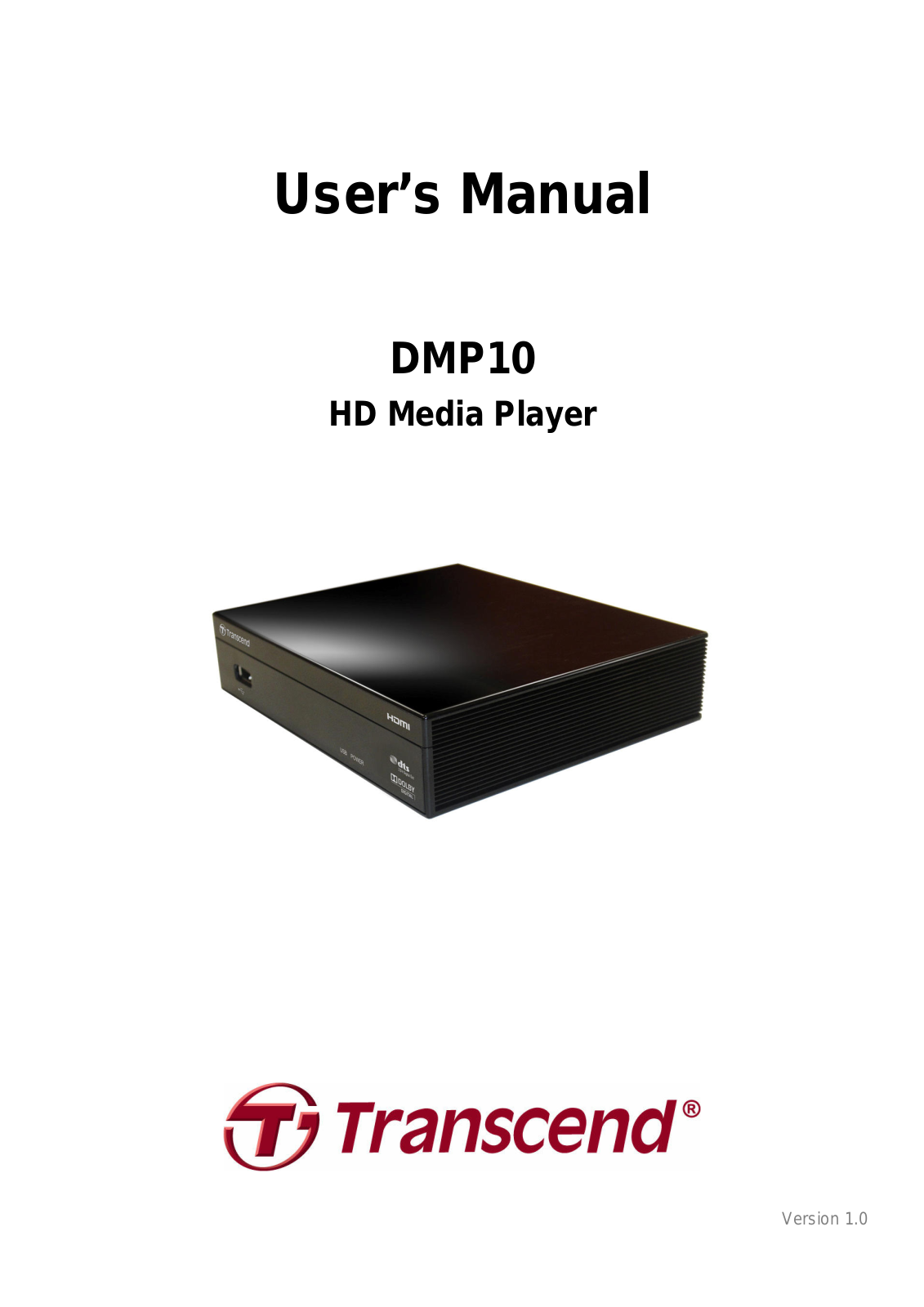 Transcend Information DMP10 User Manual