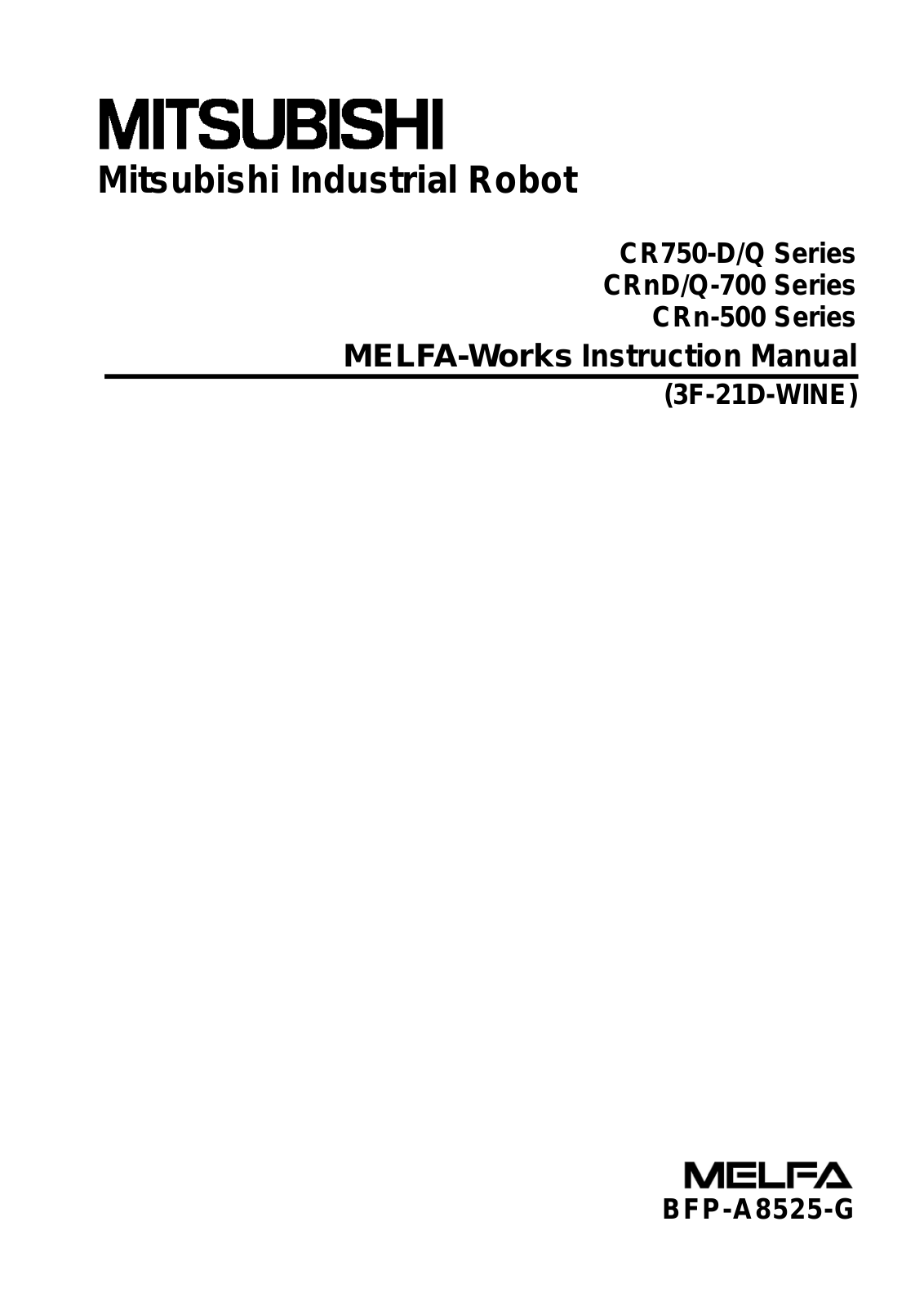 Mitsubishi CR750-Q, CR750-D, CRnQ-700, CRnD-700, CRn-500 Instruction Manual