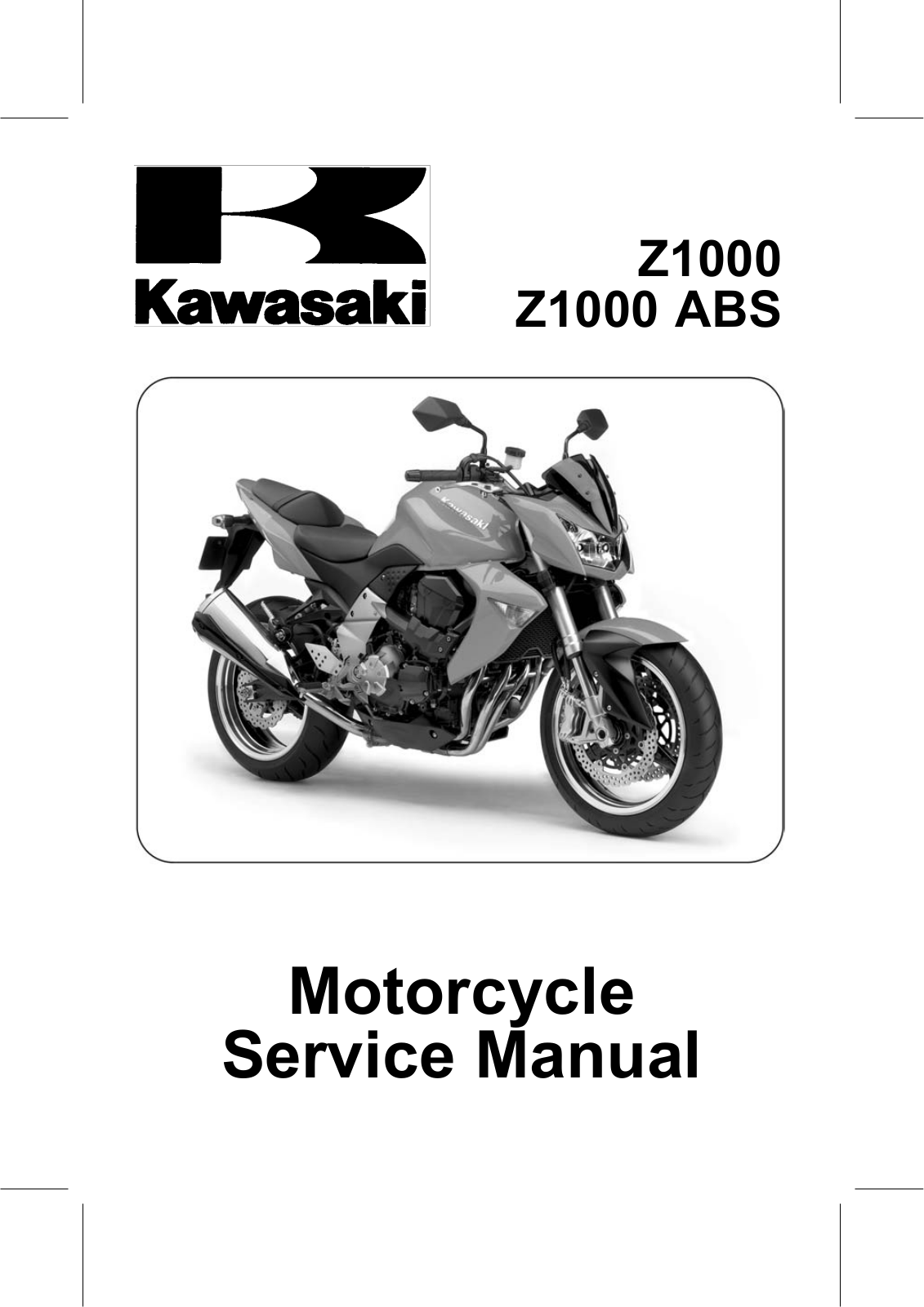 KAWASAKI Z 1000 User Manual