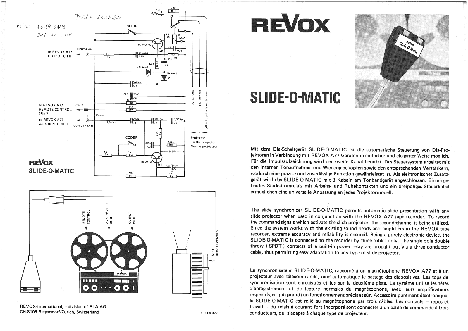 revox A77 Revox A77 SlideOMatic OpServ 72 03