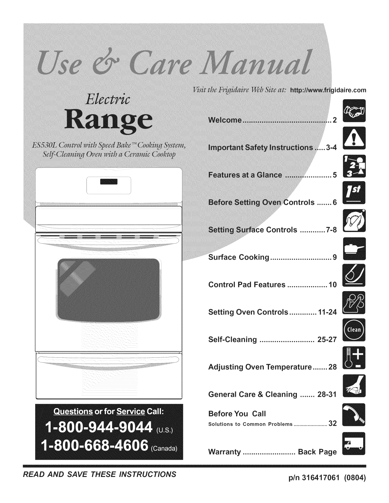 Frigidaire FEFL79JQB, FEFL79JSB, FEFL79JSA, FEFL79JQA, FEFL79JCE Owner’s Manual - ManualMachine.com