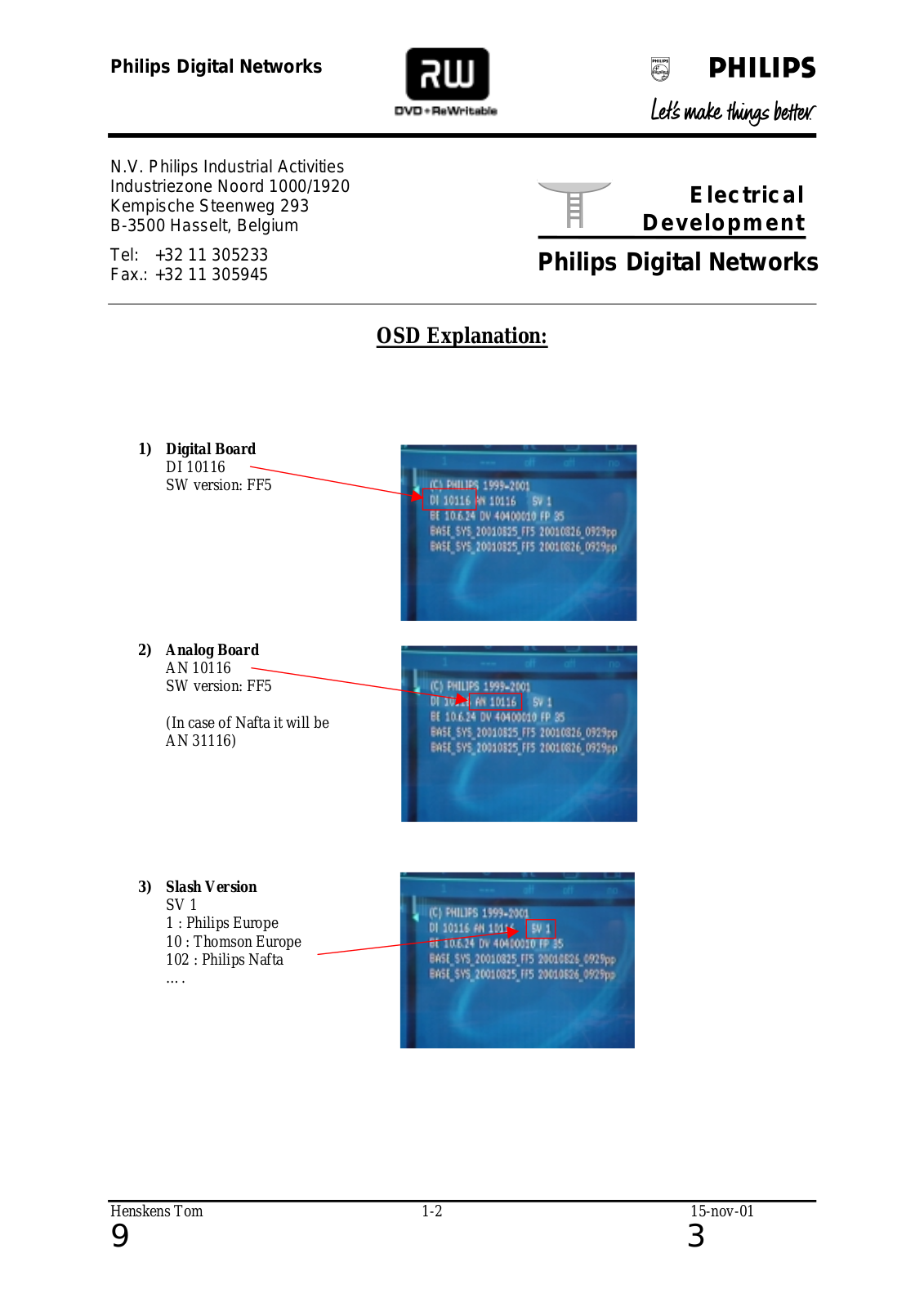 Philips osd_explanation Datasheet - ManualMachine.com