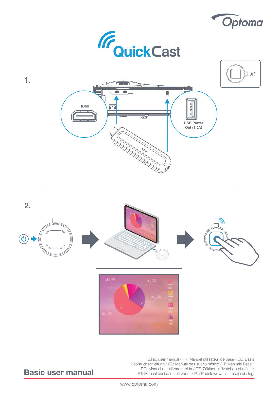 Optoma Quickcast transmitter User Manual