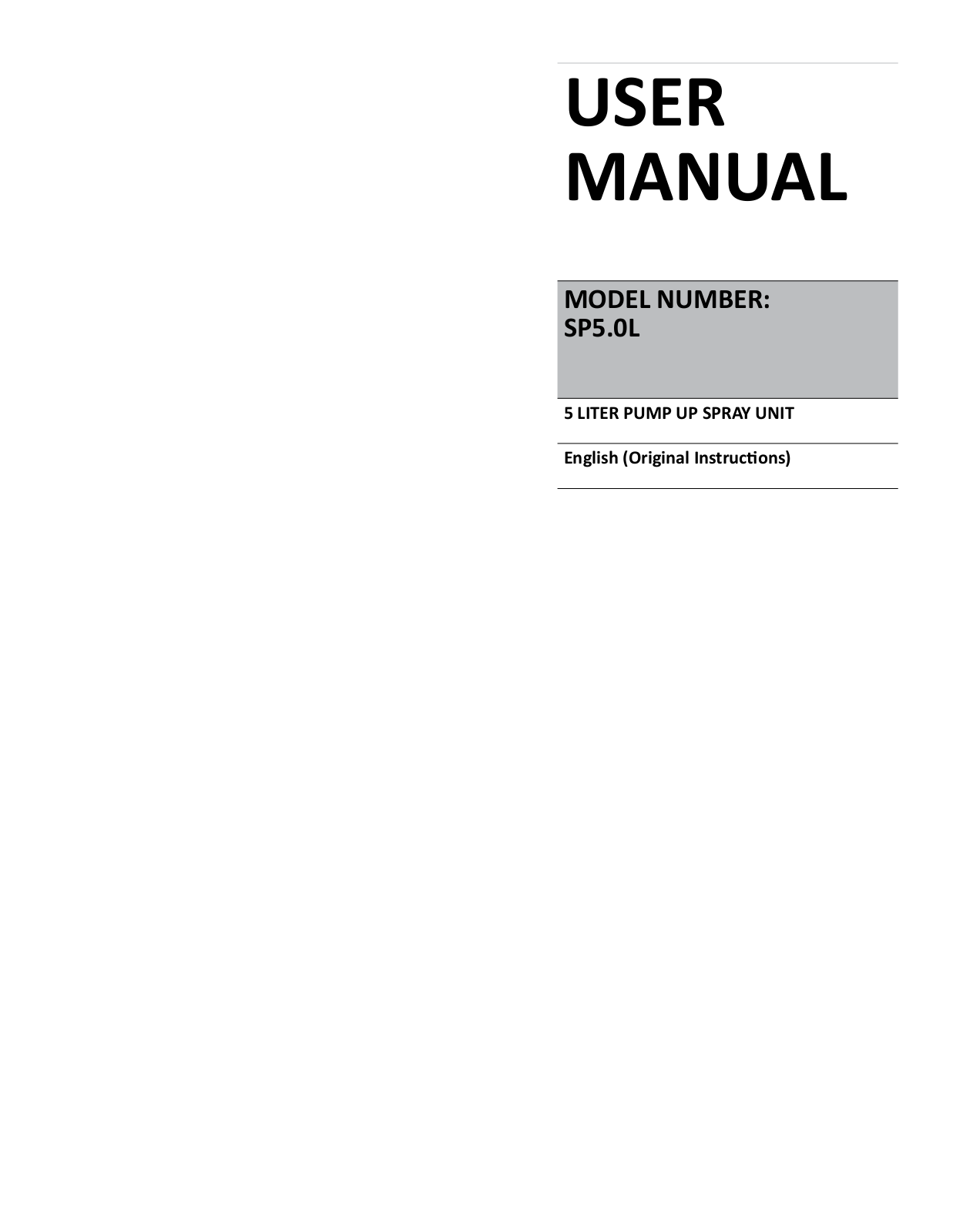 FoamIt SP5.0L User Manual - ManualMachine.com