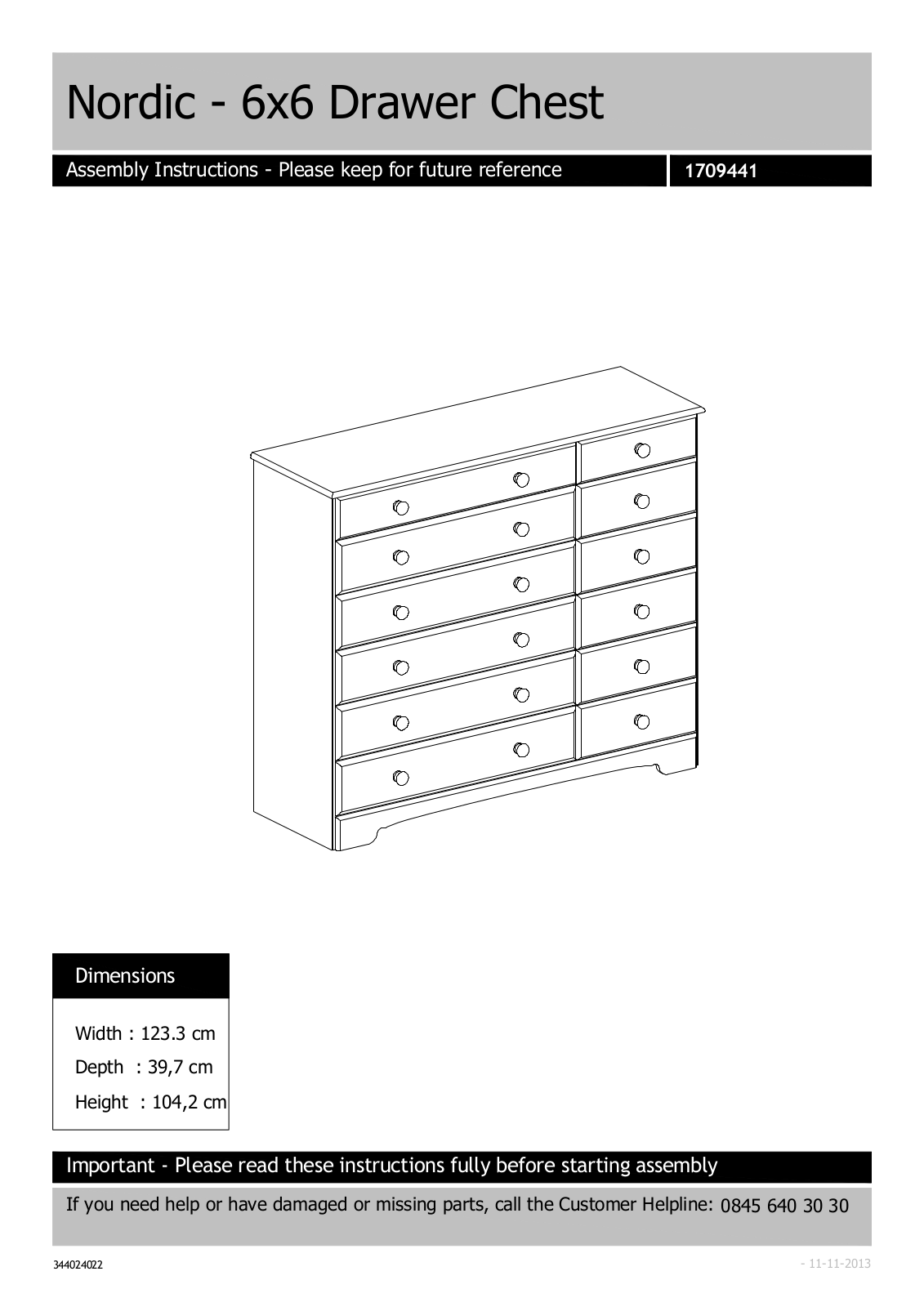 Argos 3440240022000F ASSEMBLY INSTRUCTIONS