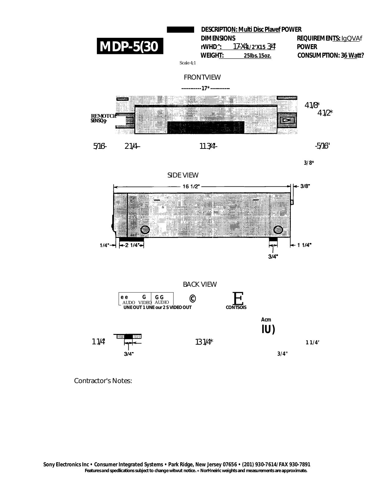 Sony MDP-500 User Manual