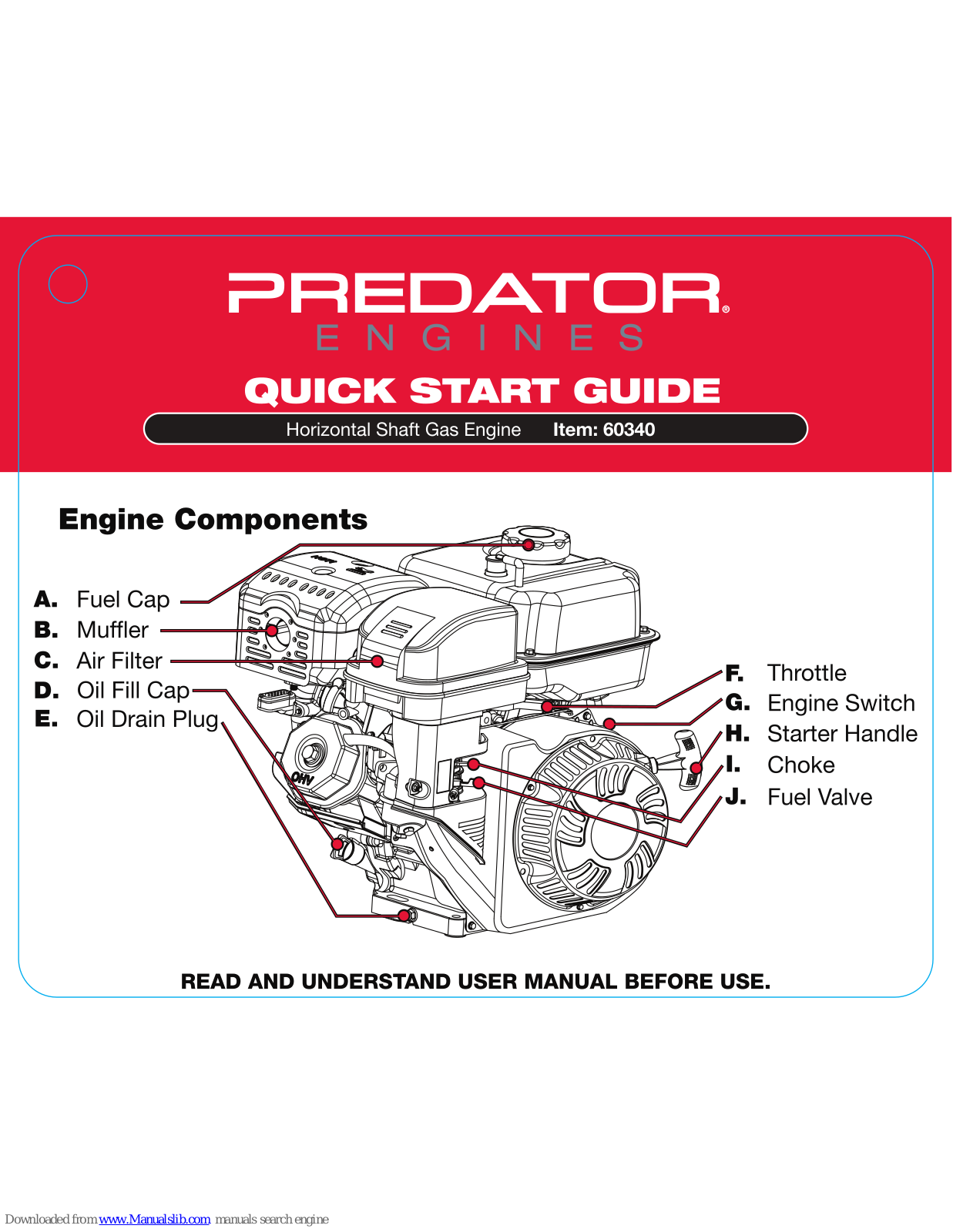 Predator 60340 Quick Start Manual - ManualMachine.com