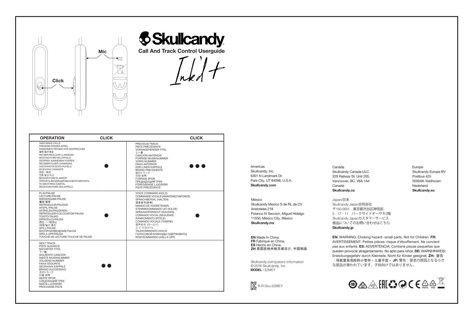 Skullcandy S2IMY User Manual