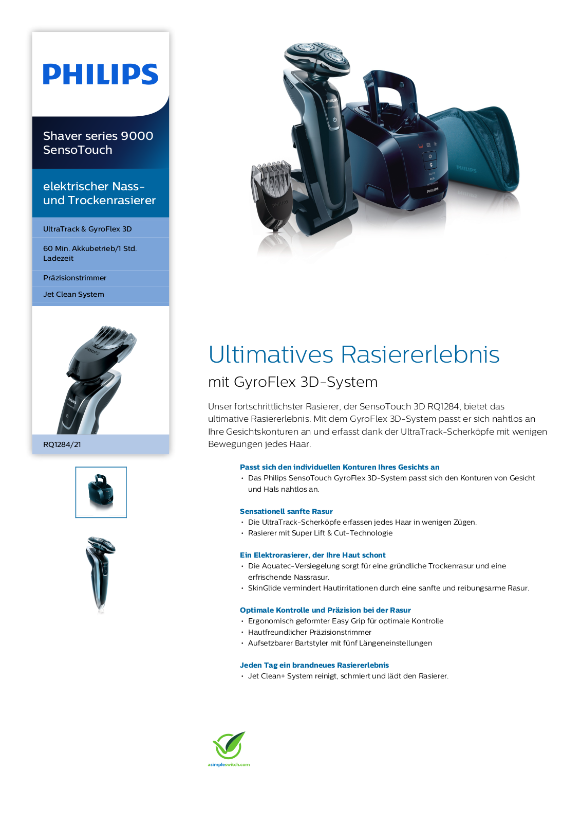 Philips RQ1284/21 data sheet - ManualMachine.com