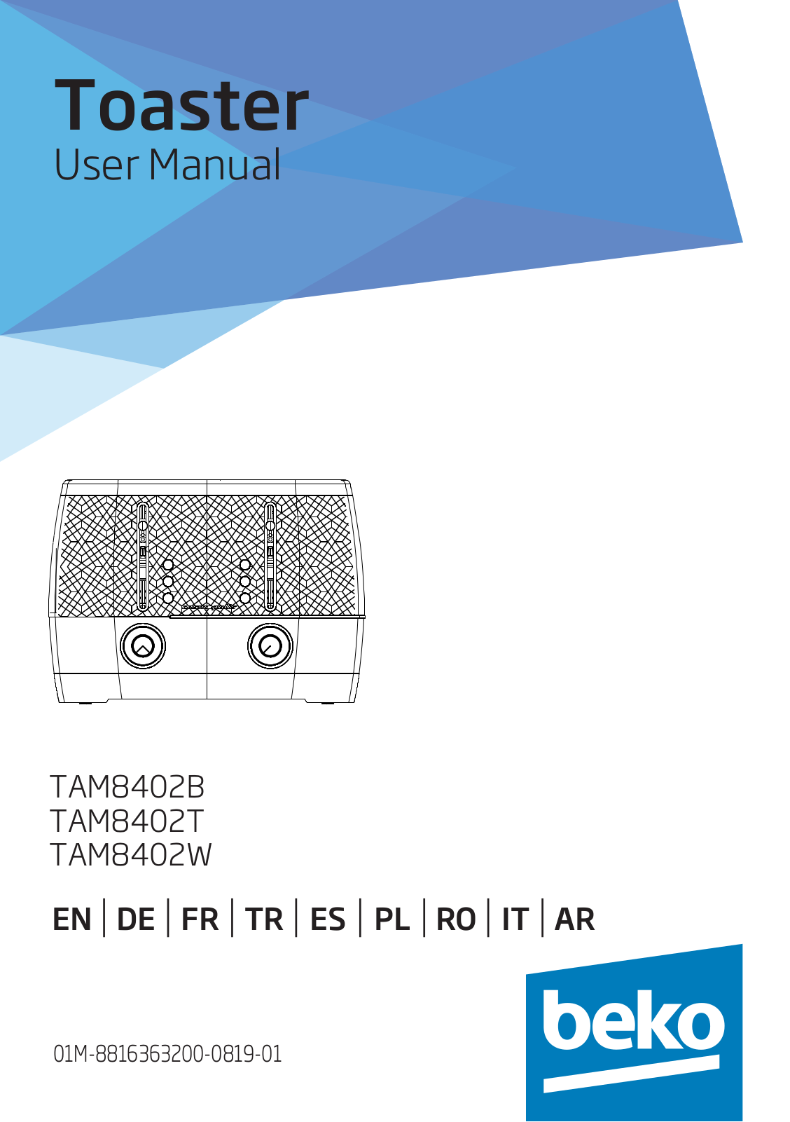 Beko TAM8402B, TAM8402T, TAM8402W User Manual