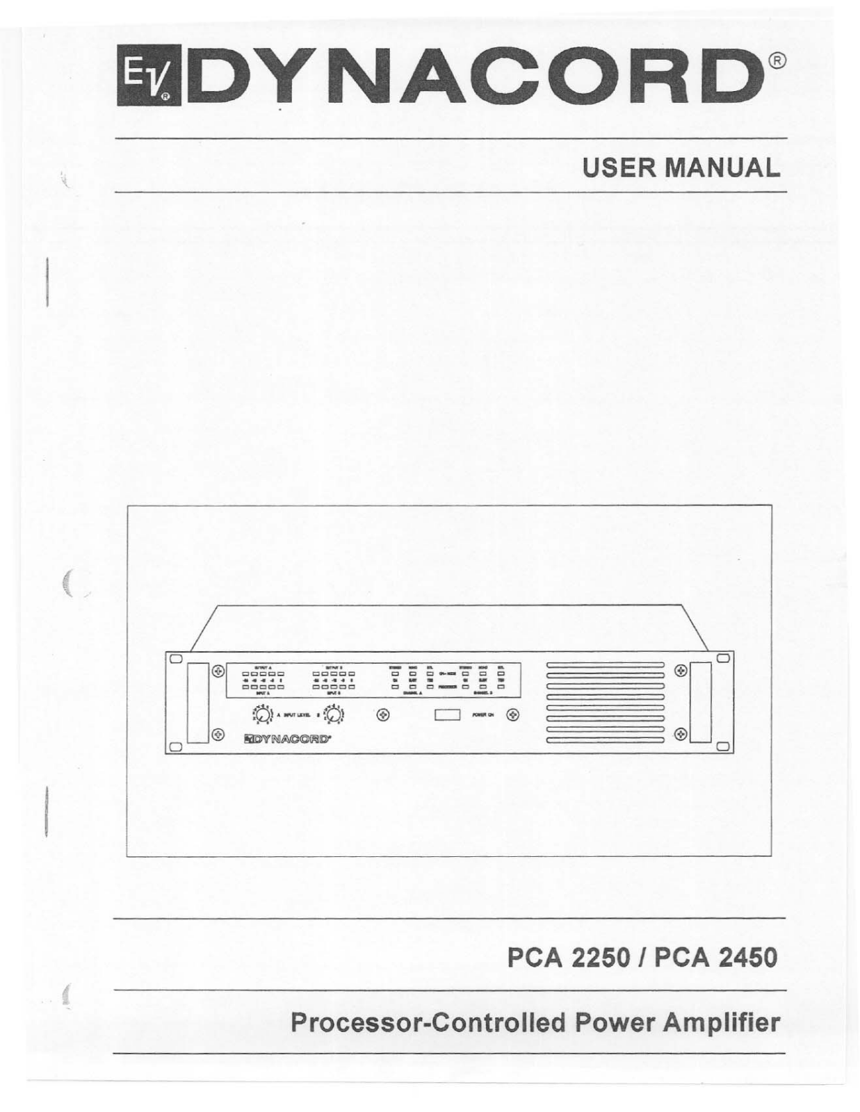 Dynacord PCA-2450 Owners manual