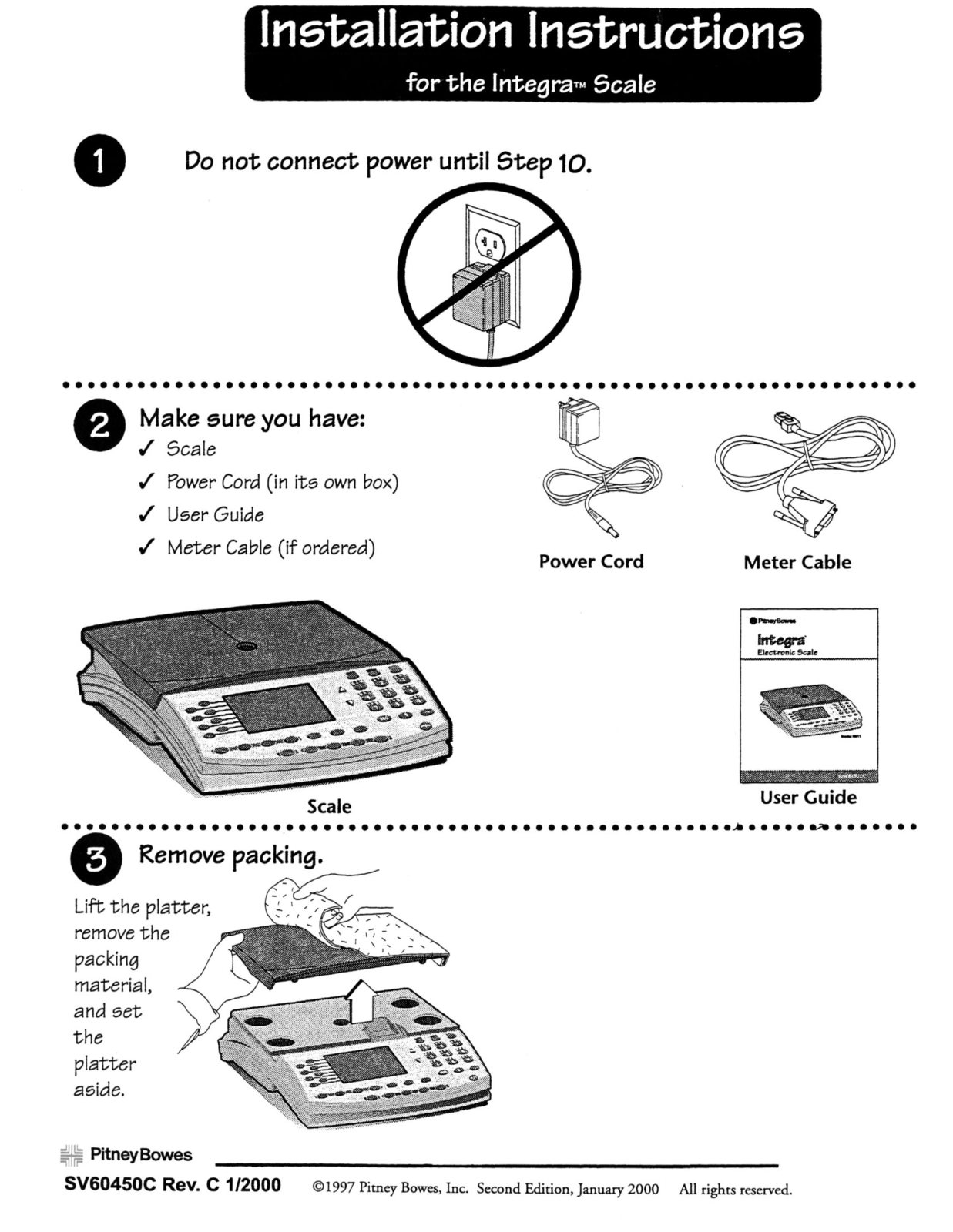 Pitney Bowes Integra Scale Installation Instruction