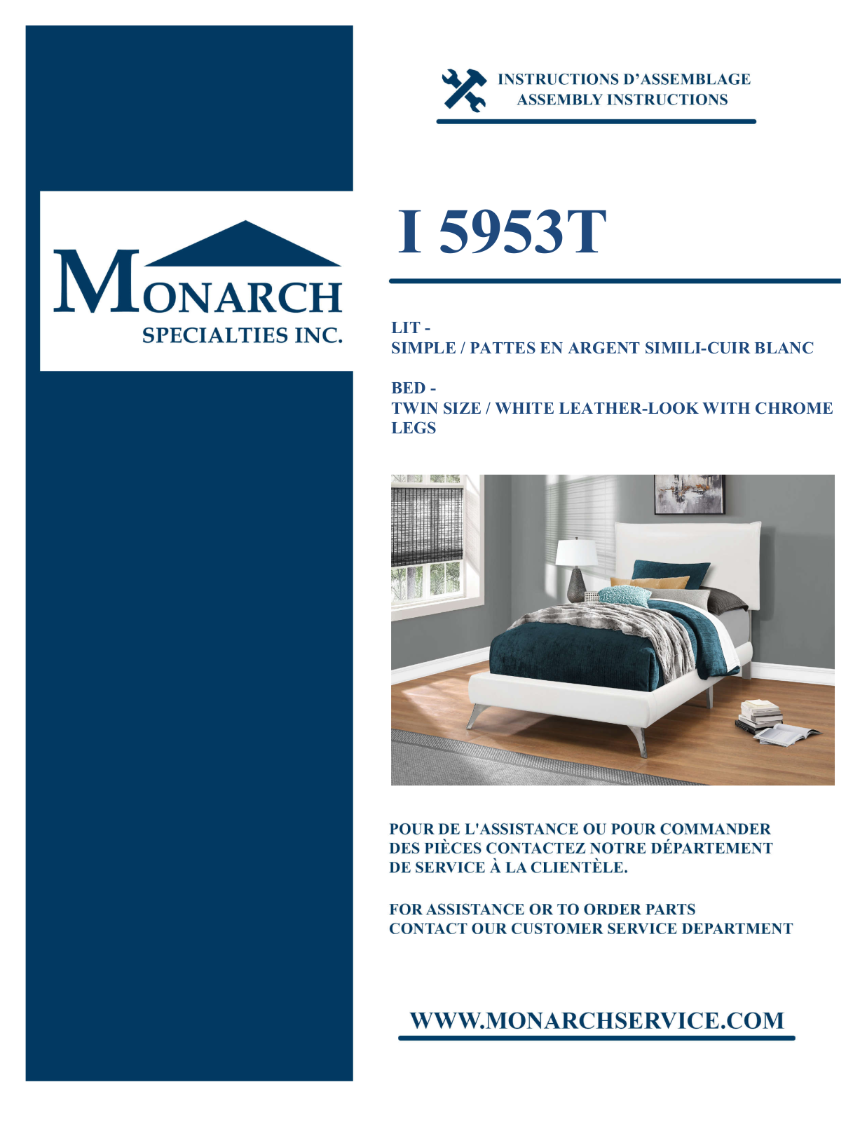 Monarch I5953T Assembly Guide