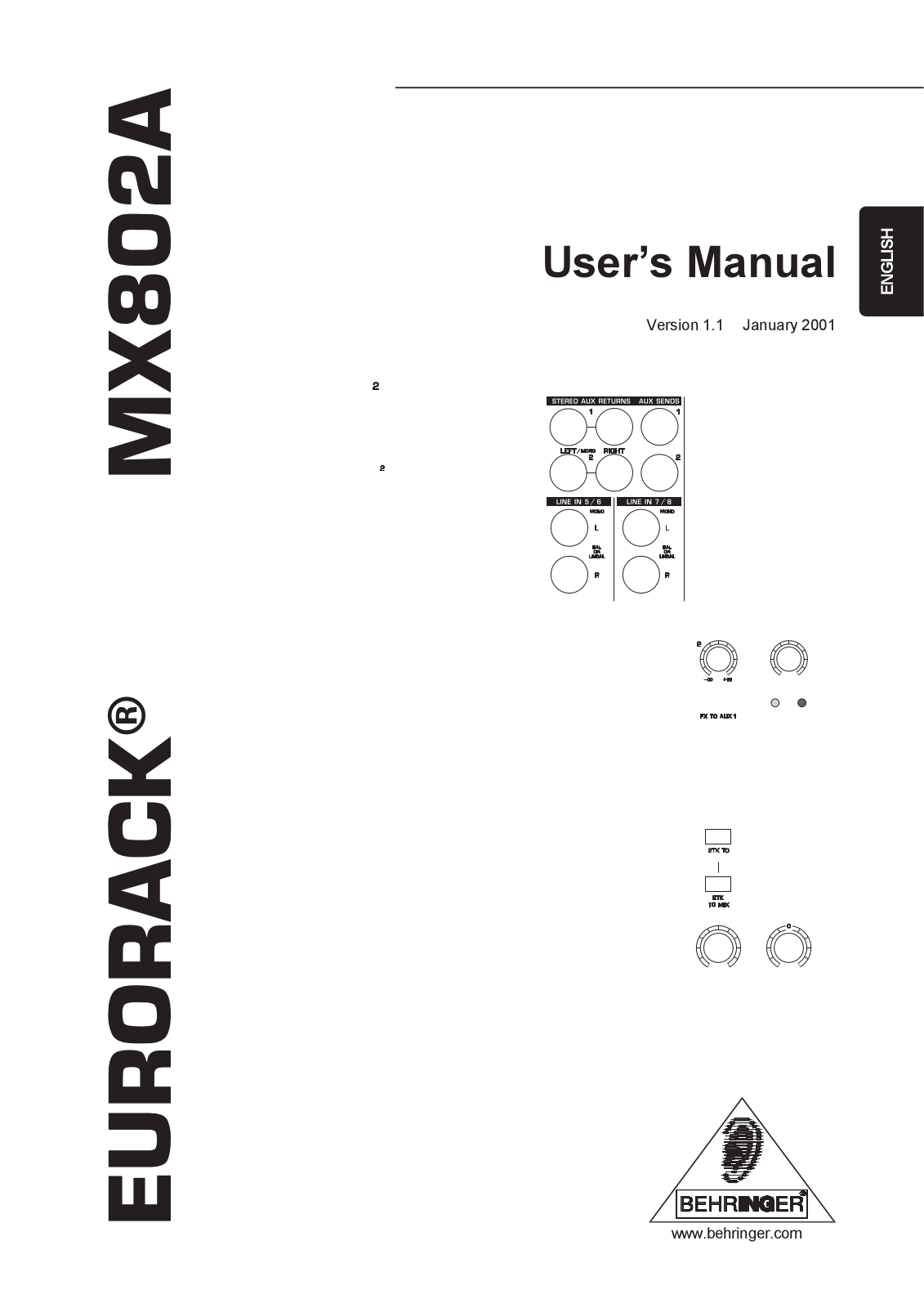 Behringer MX802A User Manual