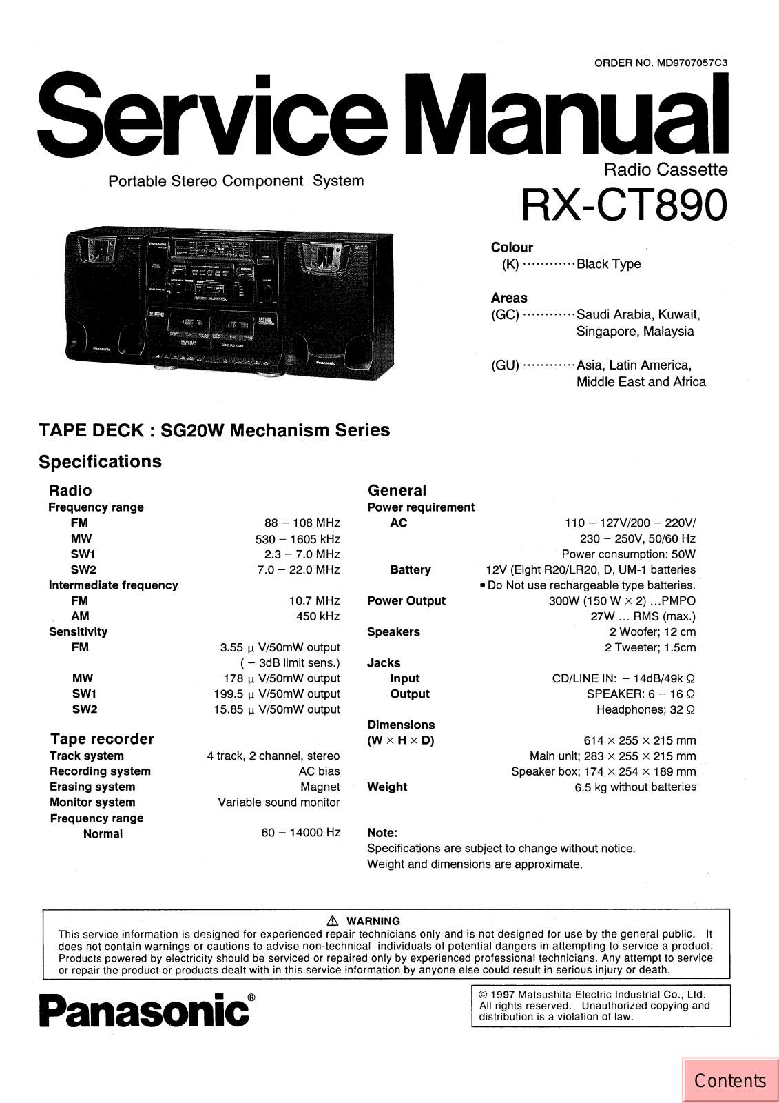 JVC RX CT890 GC, RX CT890 GU Service Manual