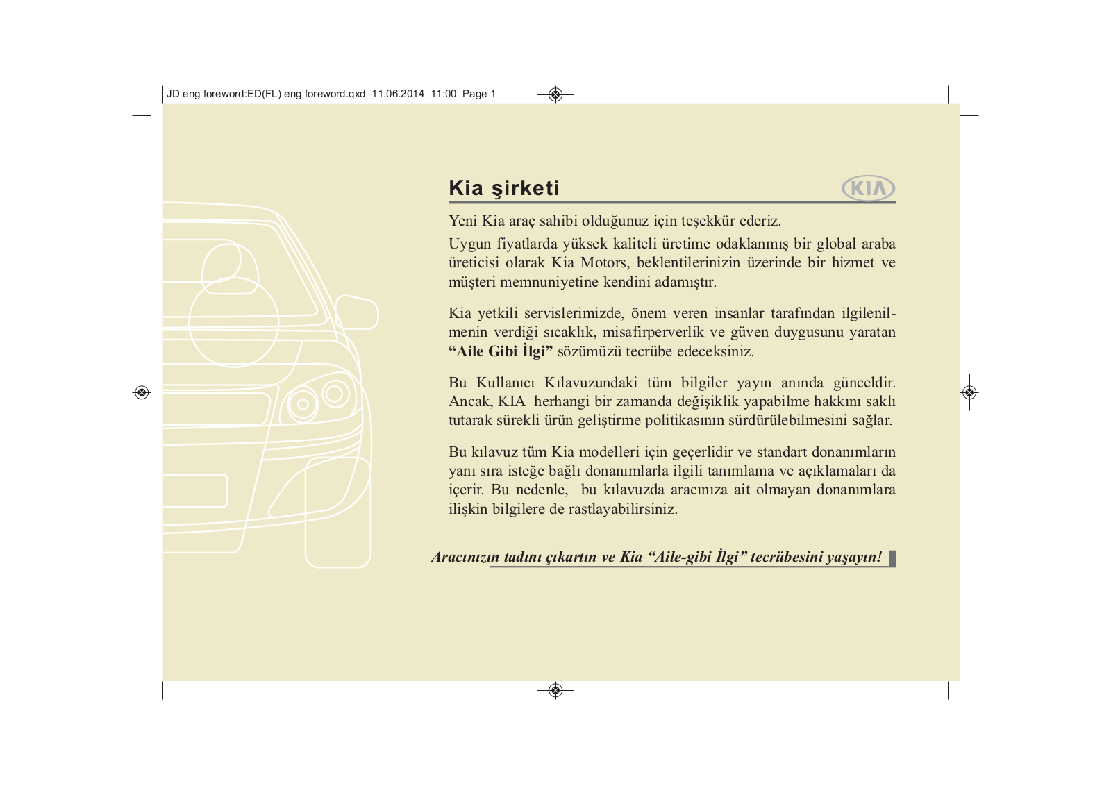 Kia Cee D 2014 Owner's Manual