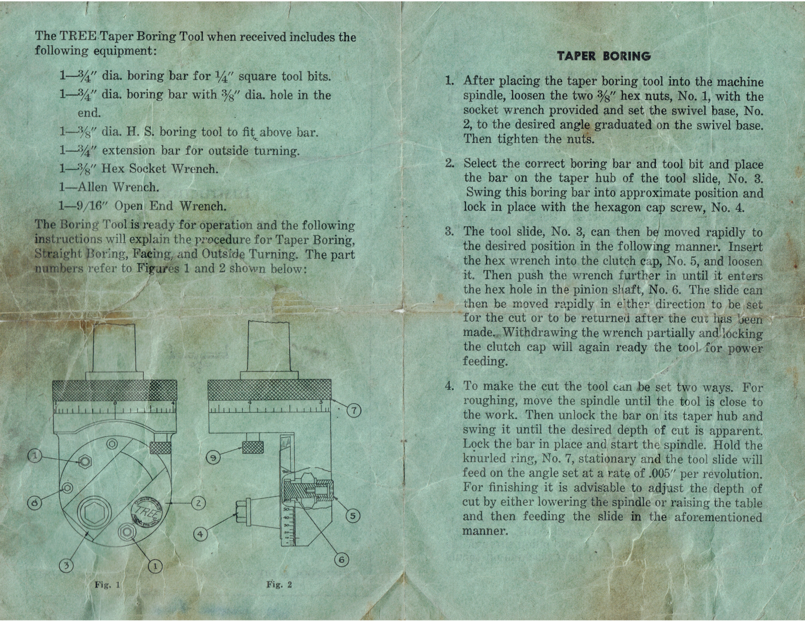Tree Tool and Die Works Tree boring head Instruction Guides - ManualMachine.com