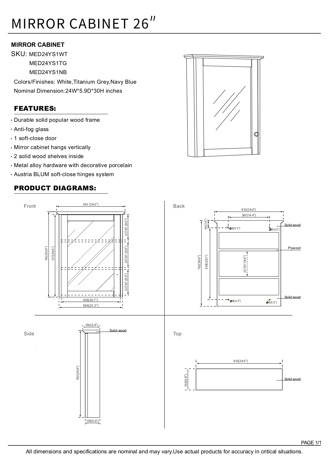 FORCLOVER APKL2862 Specifications - ManualMachine.com