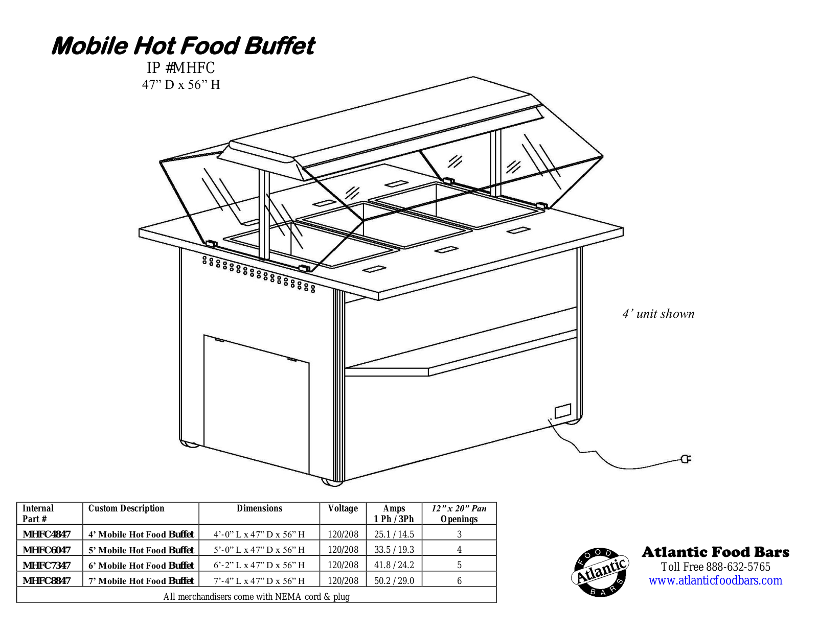 Atlantic Food Bar MHFC6047 User Manual