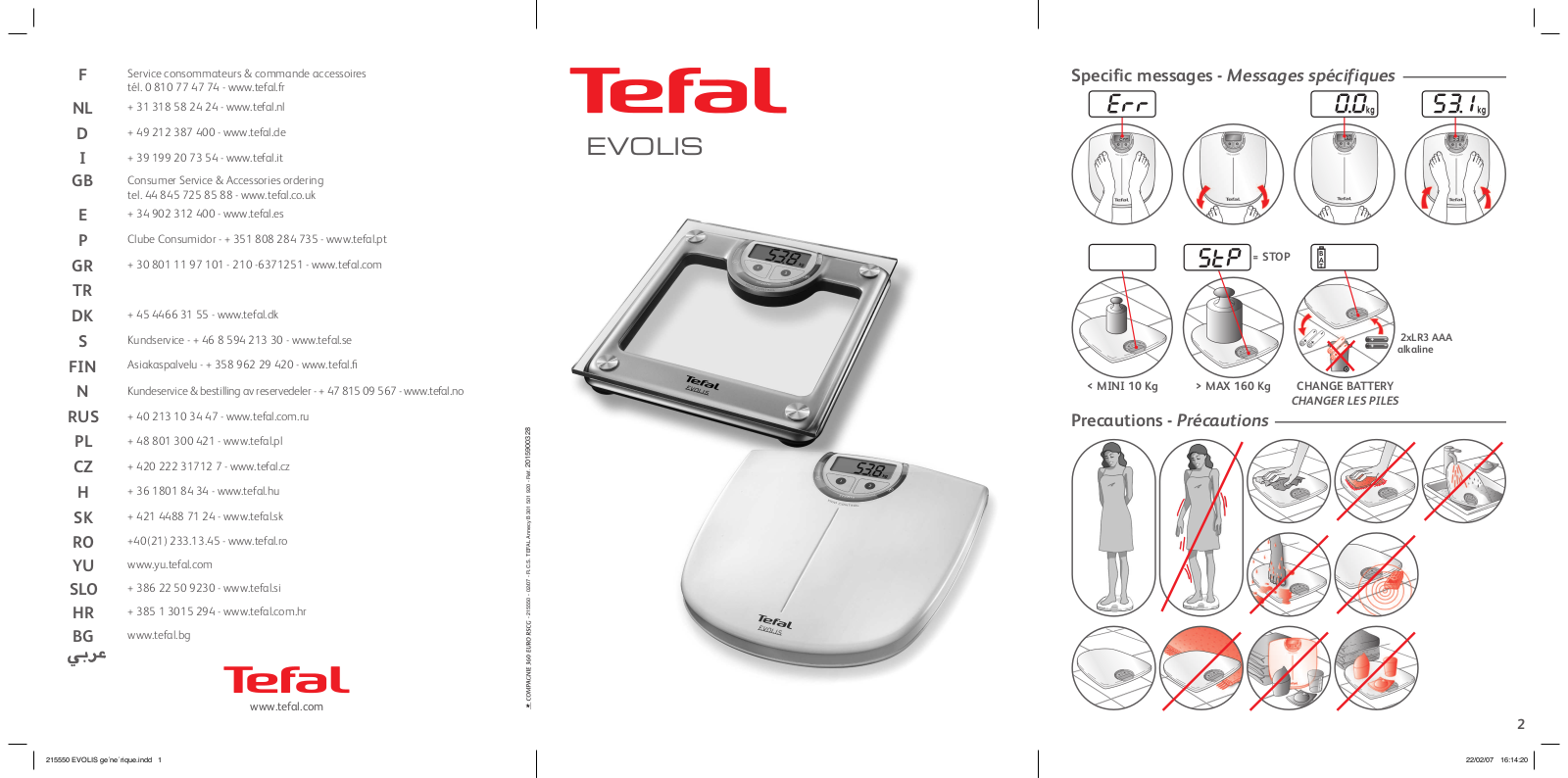 Tefal PP 6048 User manual