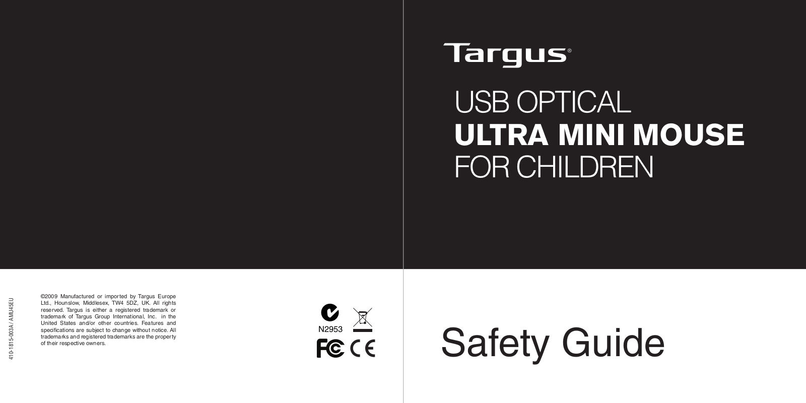 Targus AMU4501 User Manual