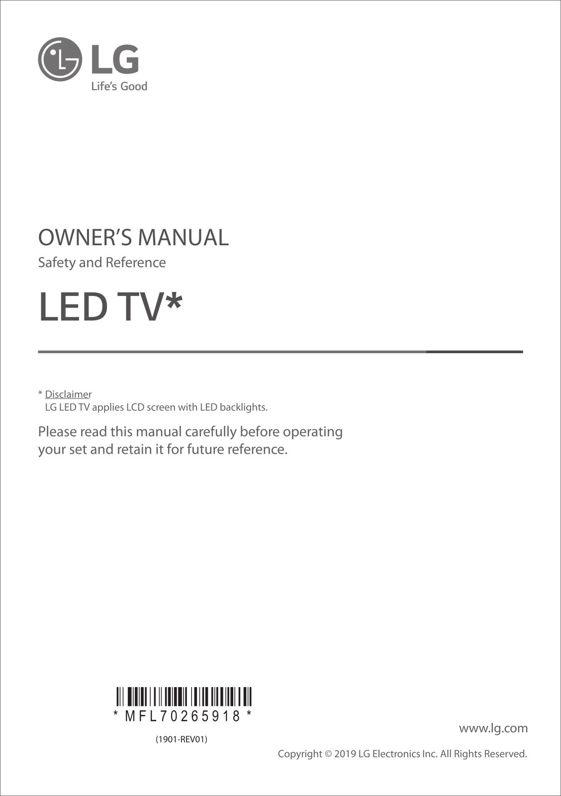 LG 55SM8100PTA, 49SM8100PTA Owner’s Manual