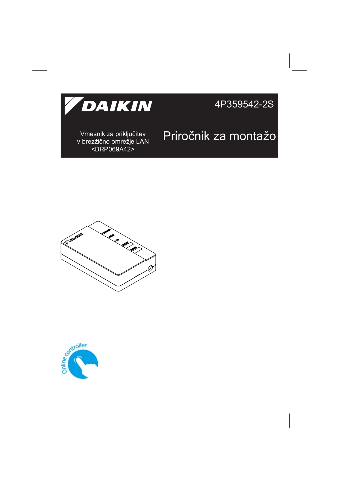 Daikin BRP069A42 Installation manuals