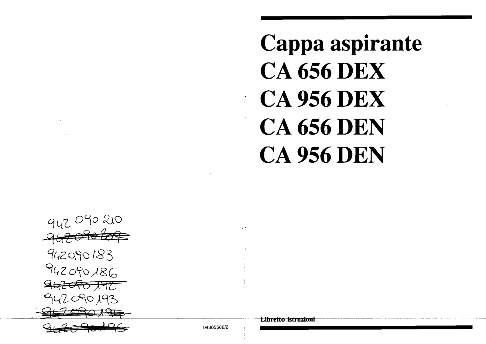 Rex CA956DEN User Manual