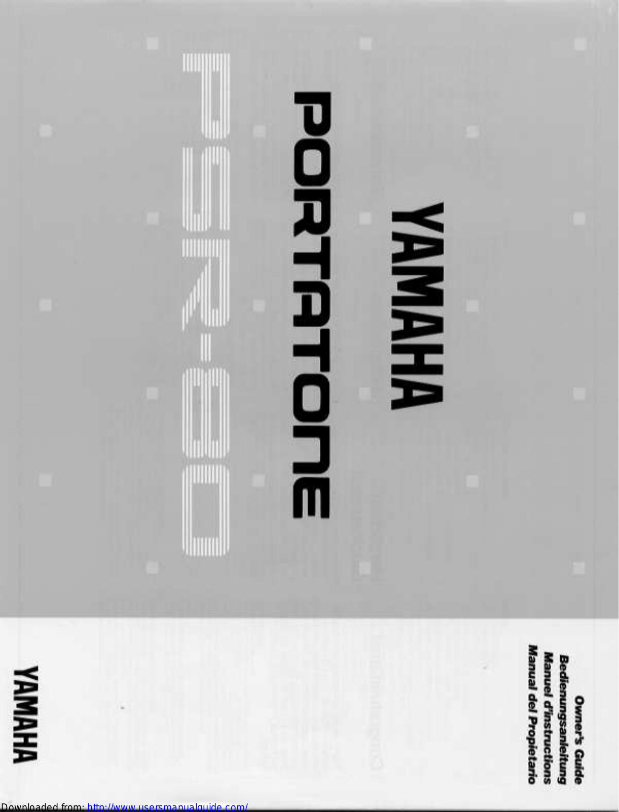 Yamaha Audio PSR-80 User Manual