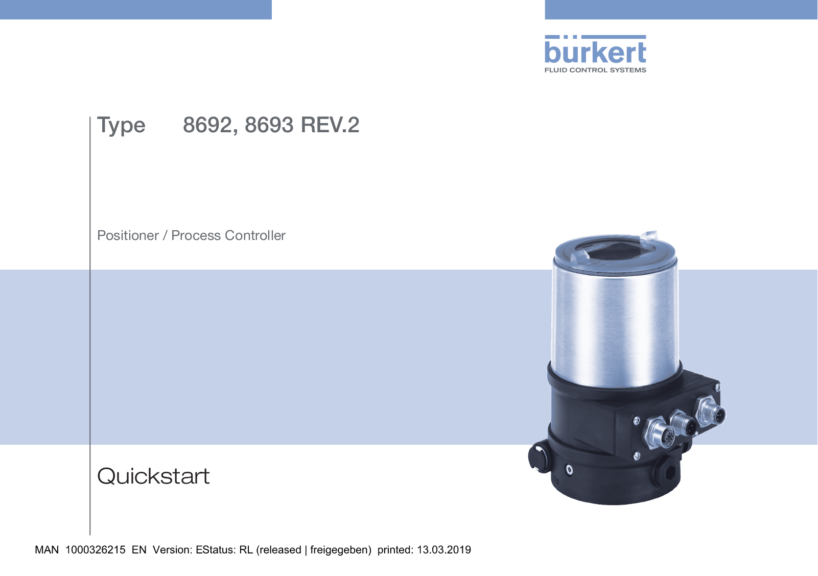 Burkert 8692, 8693 Quick Start Manual