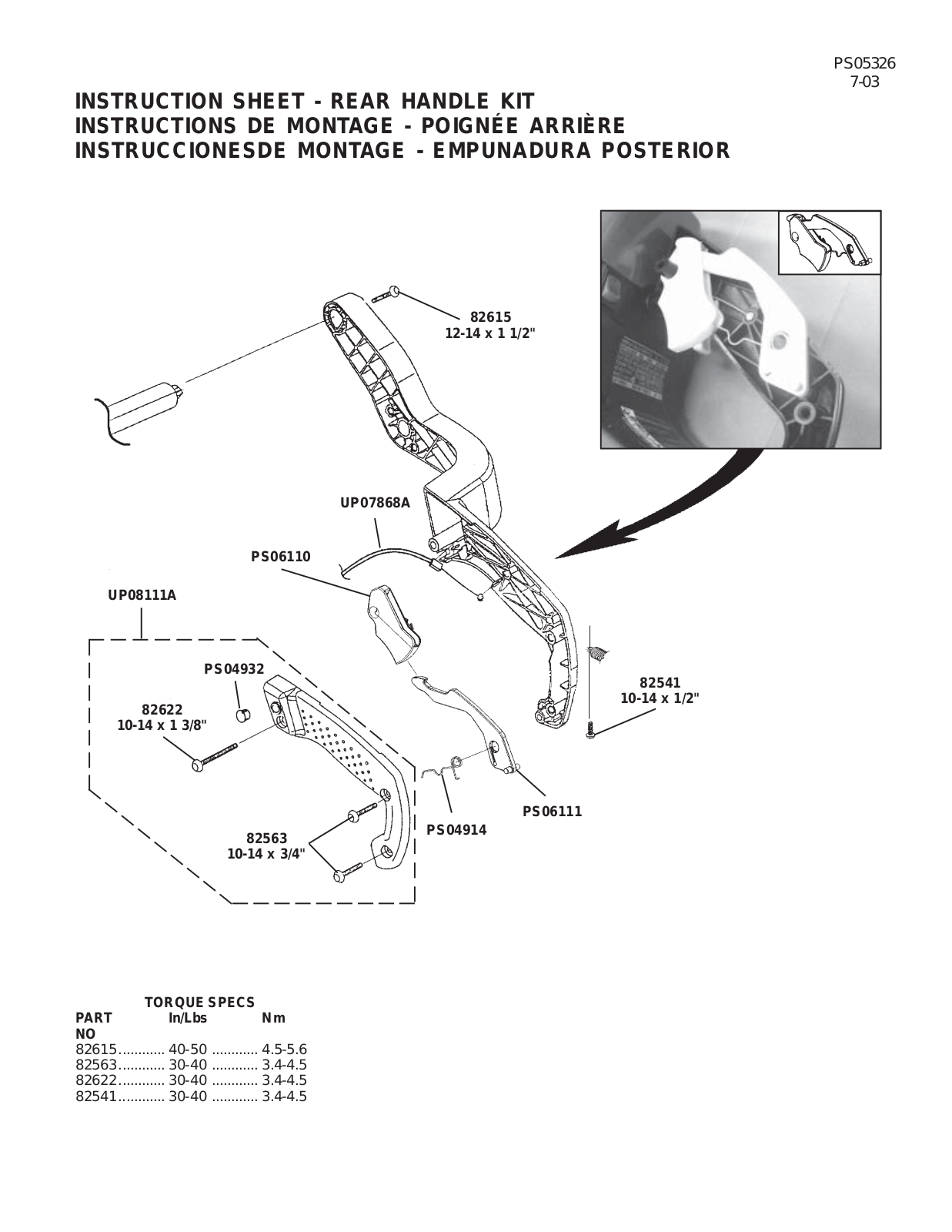 Homelite PS05326 User Manual