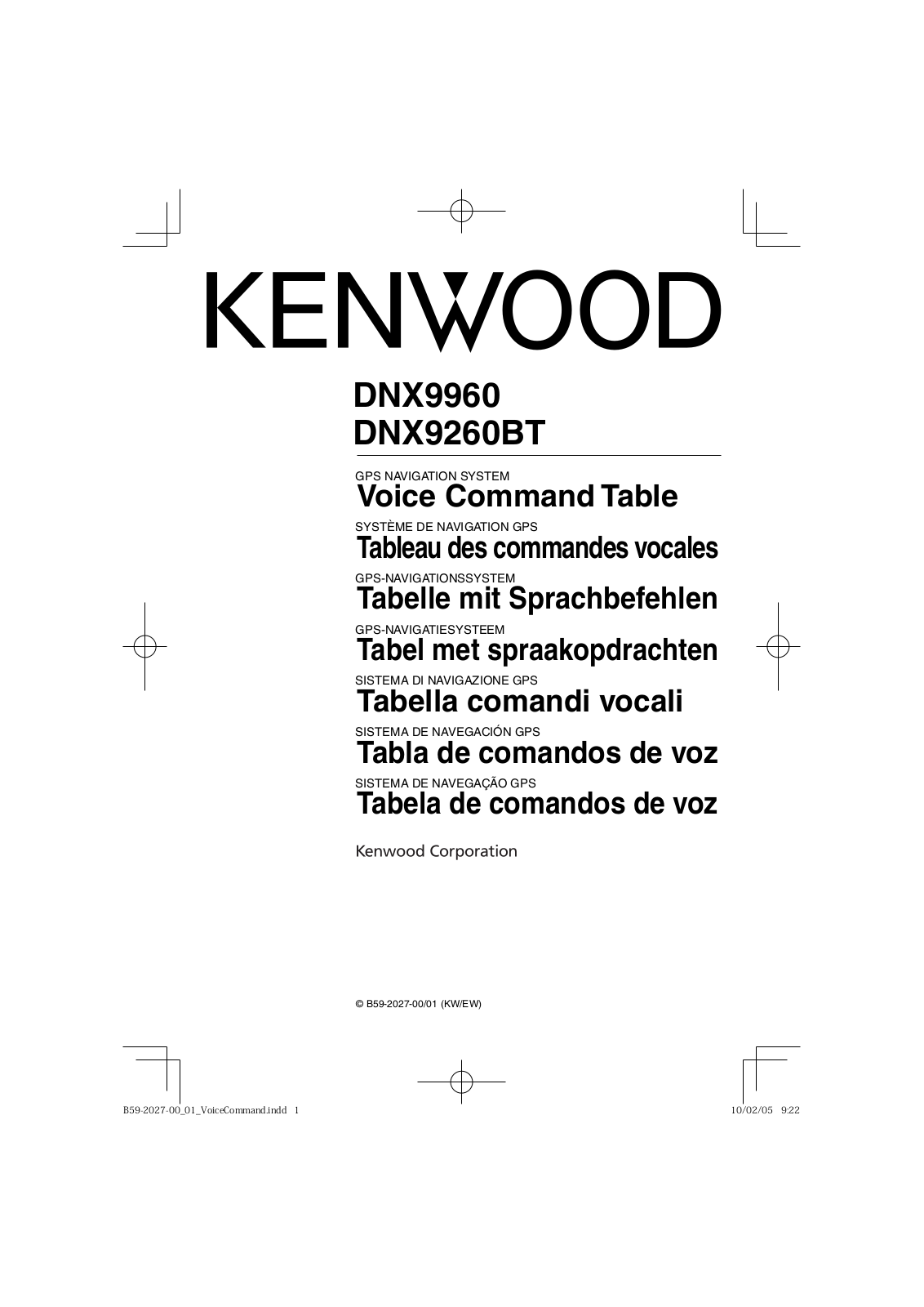 KENWOOD DNX9260 User Manual