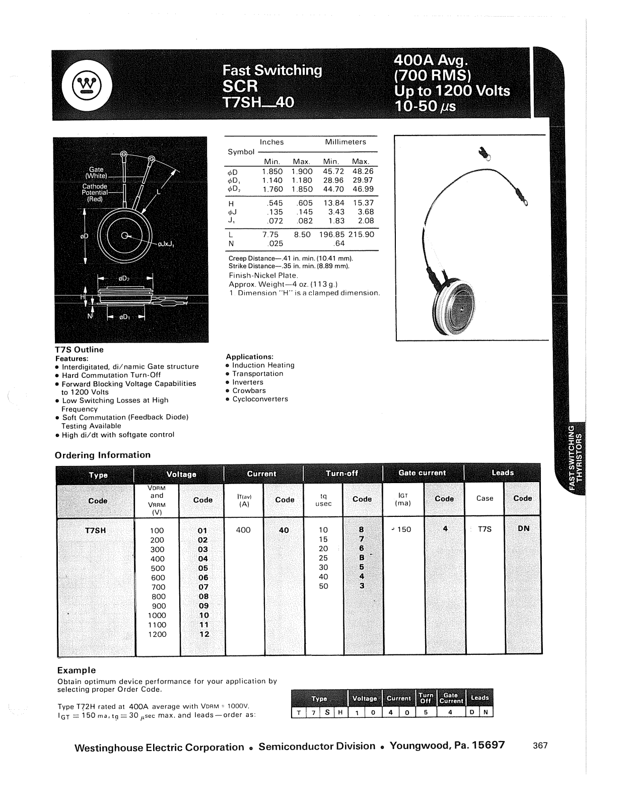 Powerex T7SH__40 Data Sheet