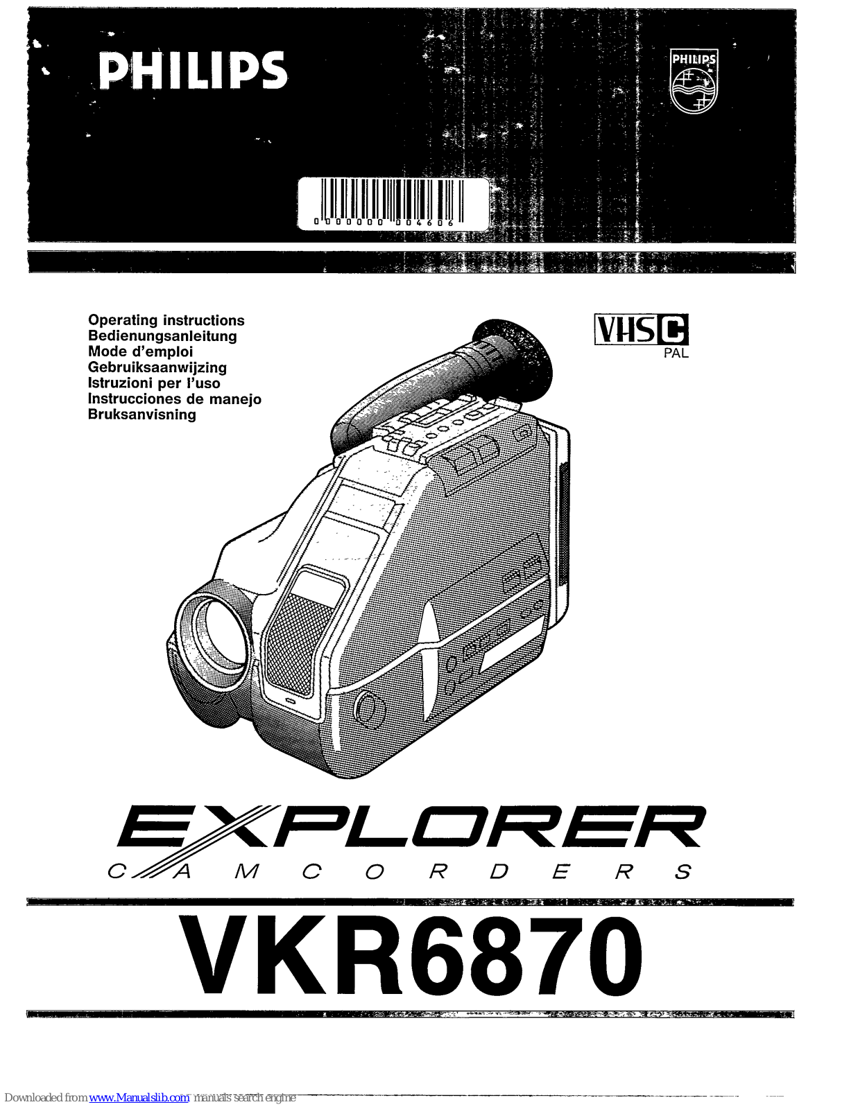 Philips Explorer VKR6870, VKR6870/20 Operating Instructions Manual