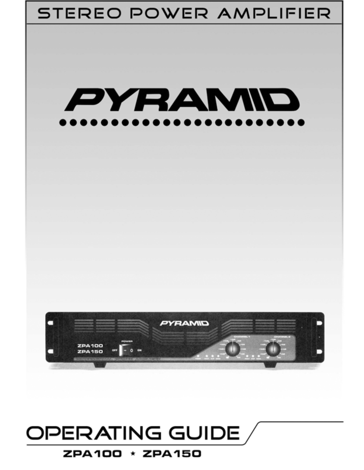 Pyramid Car Audio ZPA150, ZPA100 User Manual