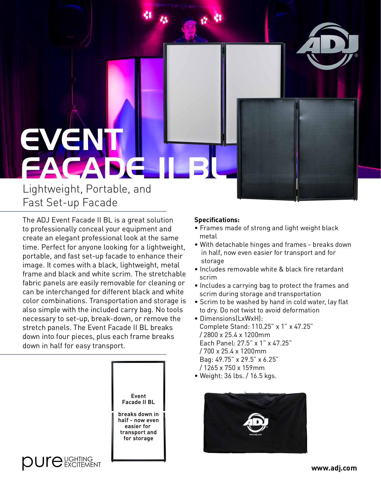 American Audio EVENT FACADE II BL User Manual