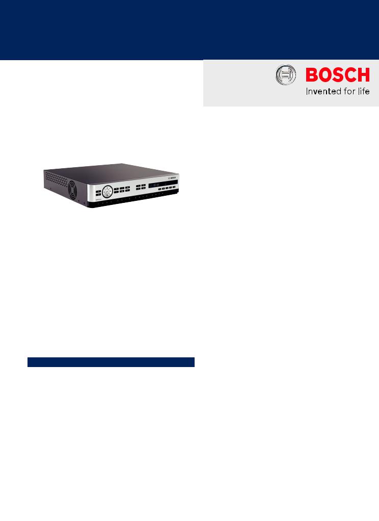 Bosch DVR-630-08A, DVR-650-08A200, DVR-650-08A100, DVR-650-08A050, DVR-650-08A Specsheet