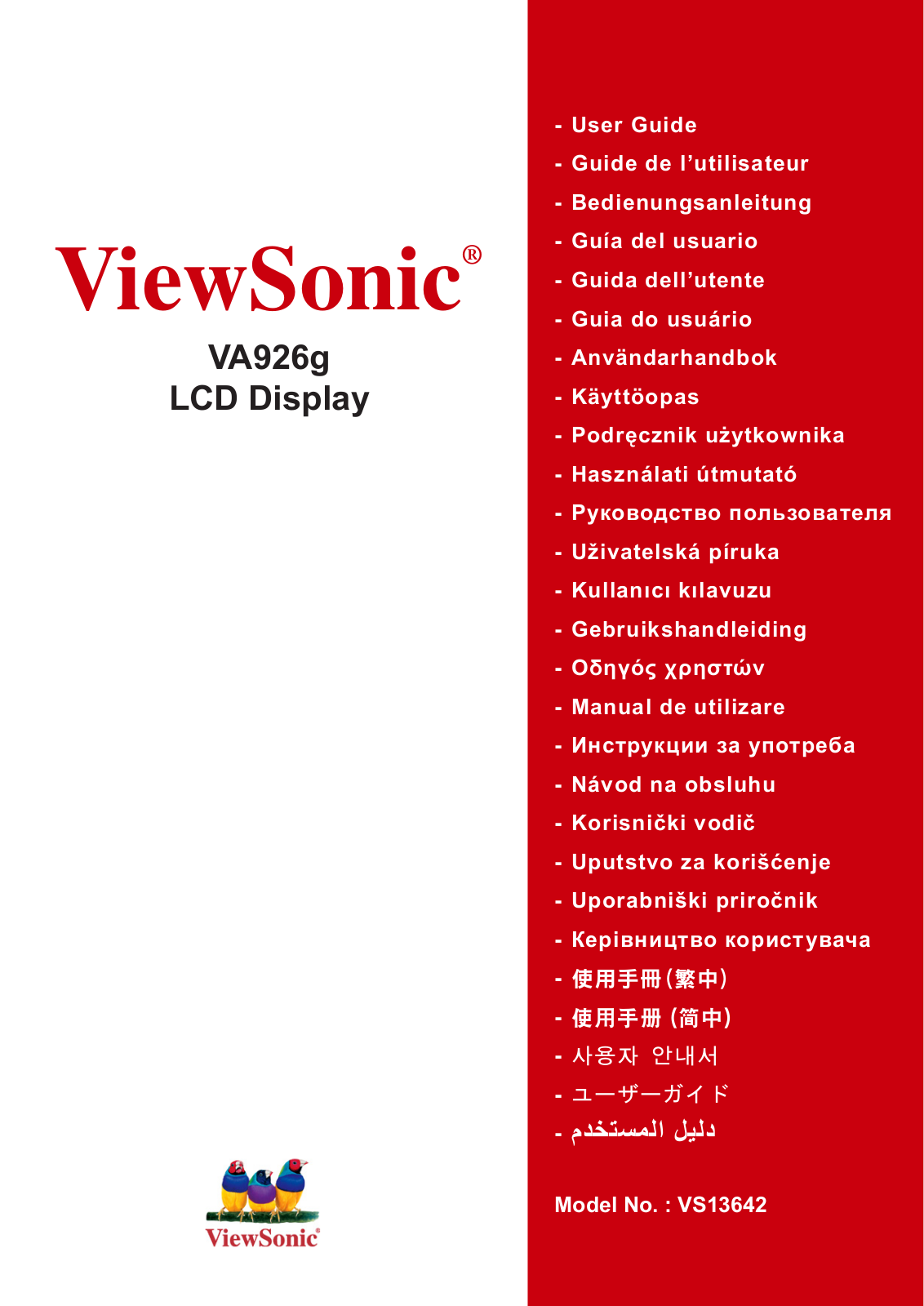 Viewsonic VA926G User Manual