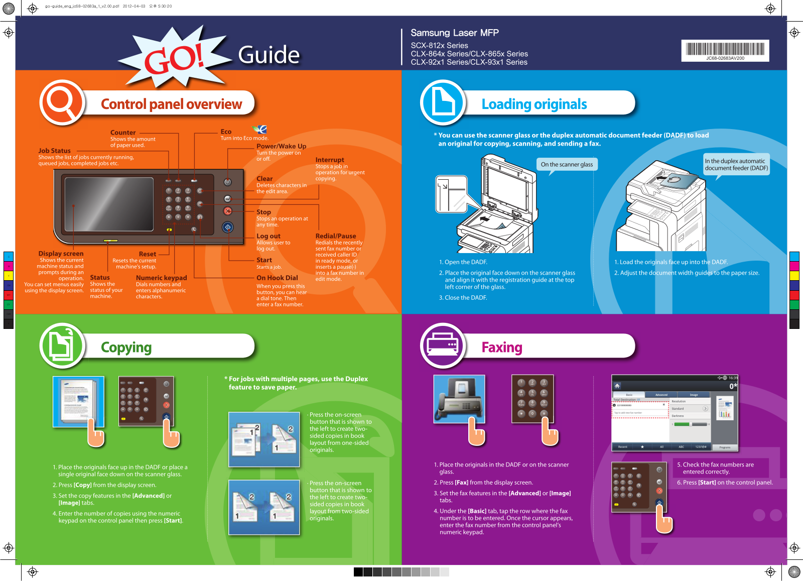 Samsung SCX-8123NA, CLX-9251NA User manual