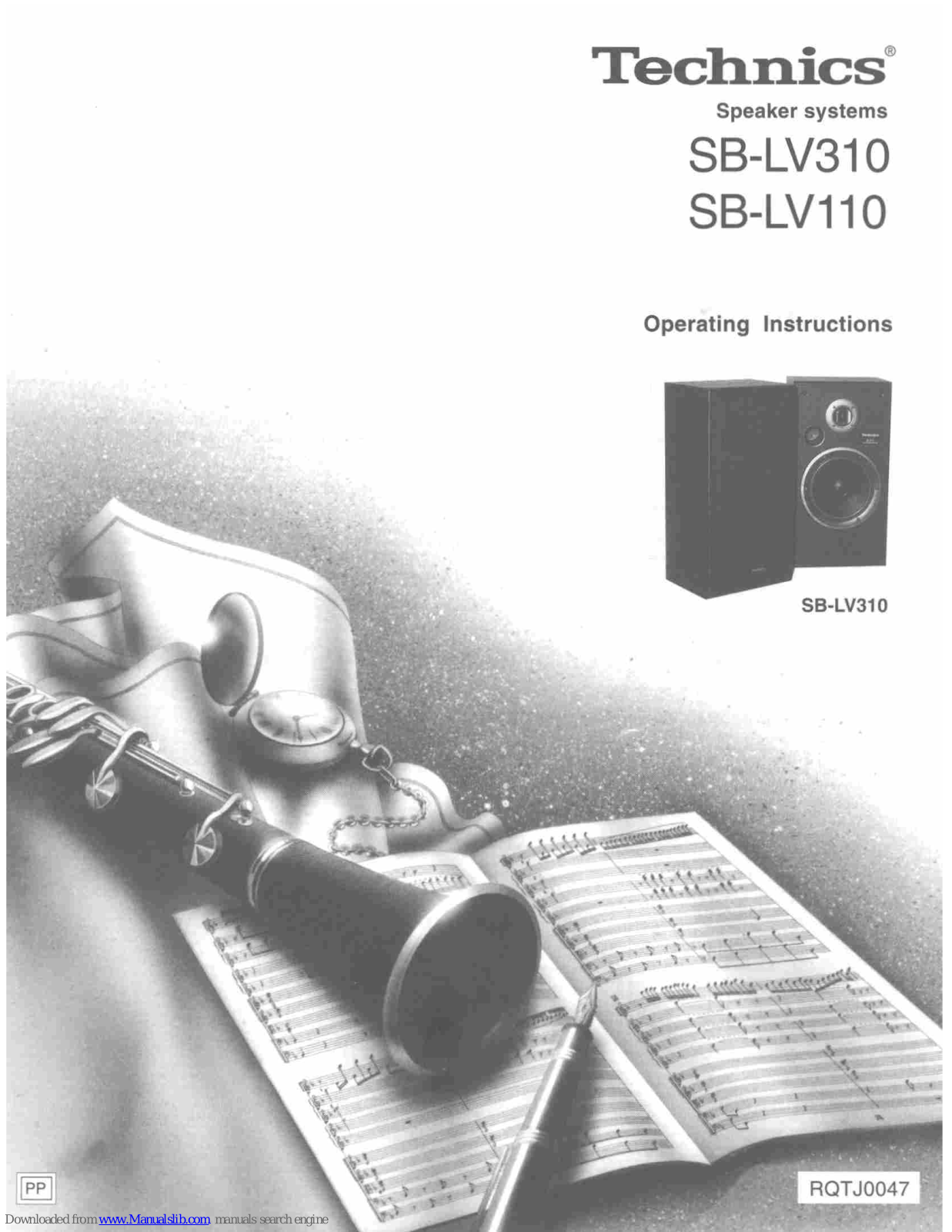 Technics SB-LV310K, SB-LV110K, SB-LV110, SB-LV310 Operating Instructions Manual