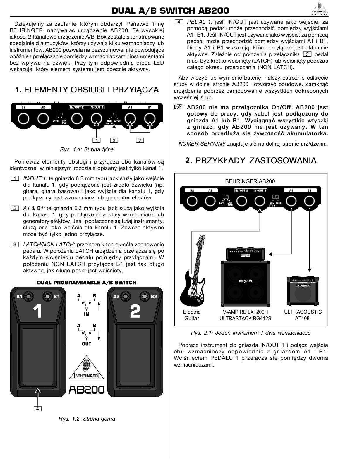 Behringer AB200 User Manual