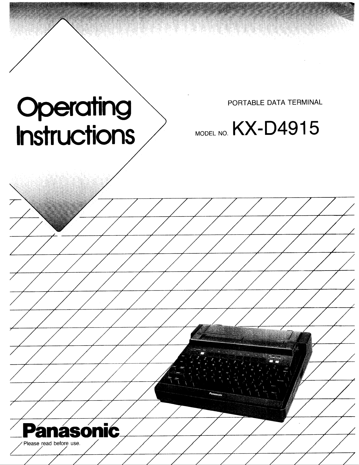 Panasonic kx-d4915 Operation Manual