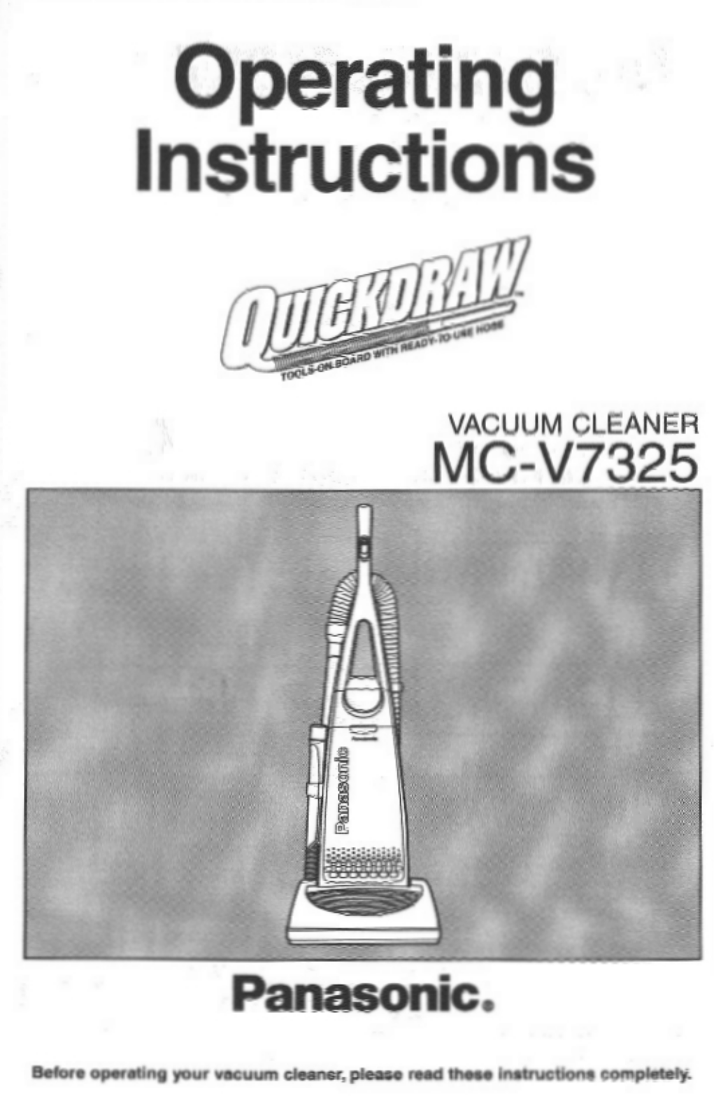 Panasonic MC-V7325 User Manual