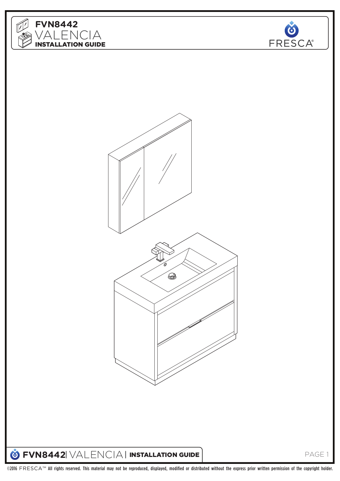 Fresca FBH2150 Installation & Assembly - ManualMachine.com