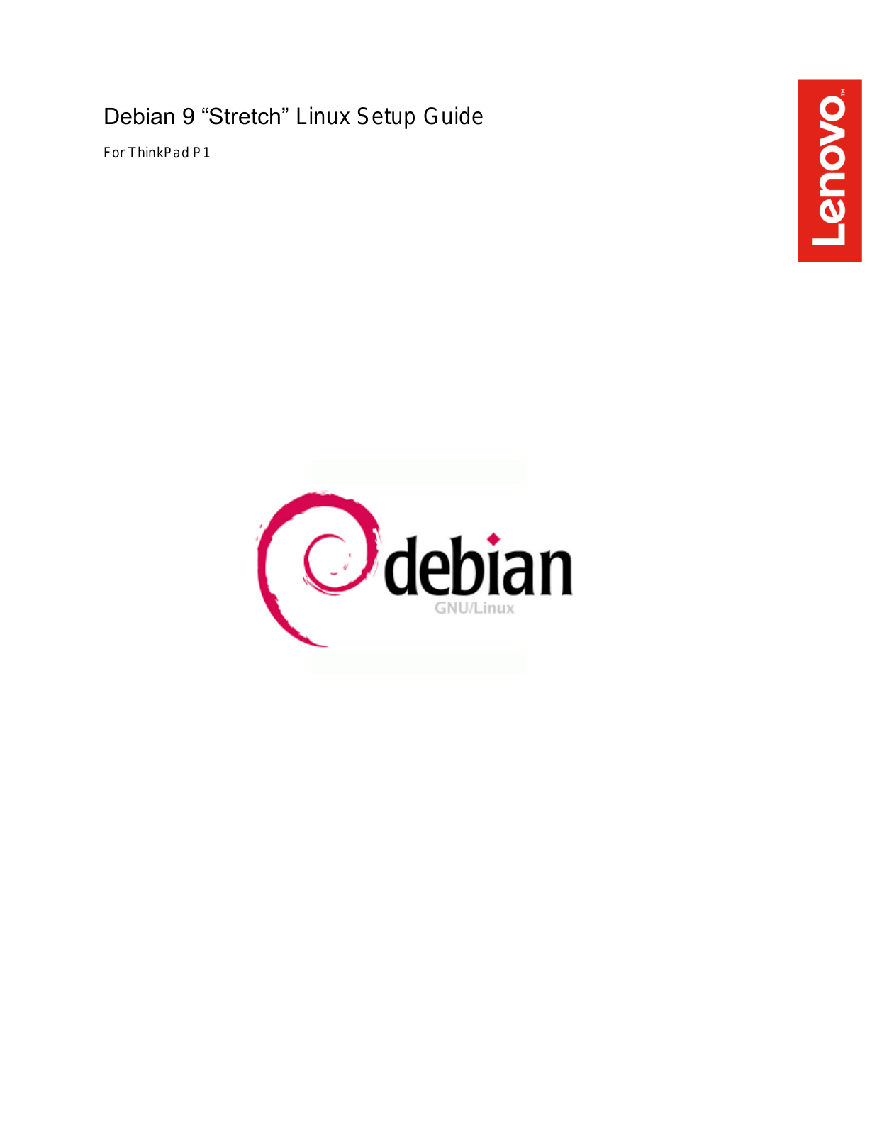 Lenovo Debian 9 Setup Guide