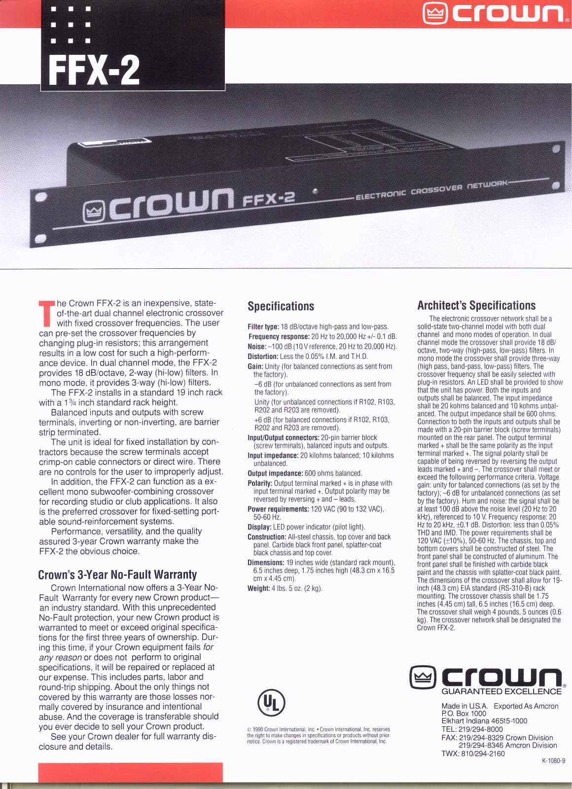 Crown FFX-2 Brochure